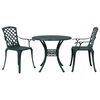 vidaXL Bistrosett 3 deler gr&oslash;nn st&oslash;pt aluminium