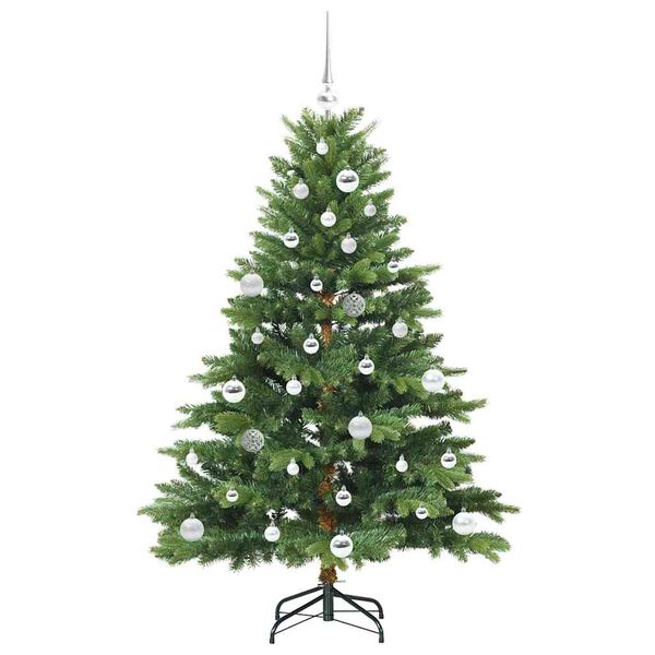 vidaXL Kunstig juletre med 150 LED med stativ gr&oslash;nn 150 cm PE og PVC