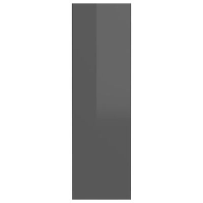 vidaXL Veggskoskap høyglans grå 80x18x60 cm sponplate