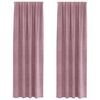 vidaXL Blendingsgardiner 2 stk. M&oslash;rk rosa 140 x 225 cm Fl&oslash;yel