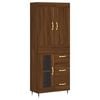 vidaXL Highboard brun eik 69,5x34x180 cm konstruert tre