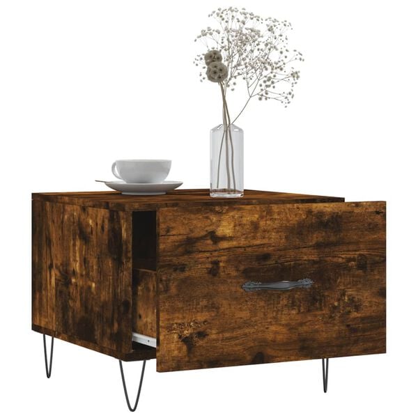 vidaXL Salongbord 2 stk r&oslash;kt eik 50x50x40 cm konstruert tre