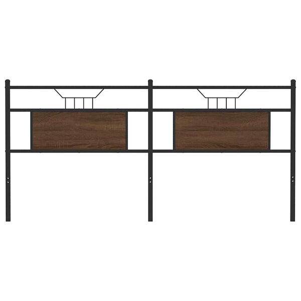 vidaXL Hodegavl brun eik 160 cm konstruert tre og st&aring;l