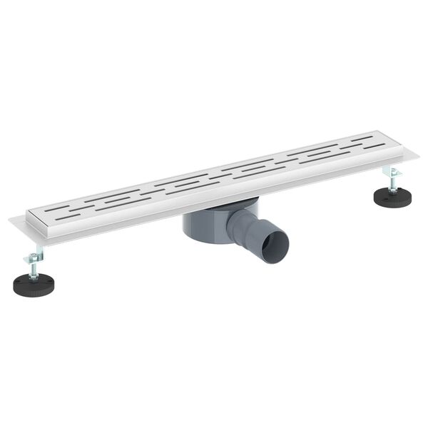 vidaXL Dusjavl&oslash;p Glasslokk med 360&deg; Siphon s&oslash;lv 60 cm