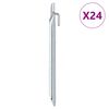 vidaXL Teltplugger 24 stk V-formet 24 cm &Oslash;20 mm galvanisert st&aring;l