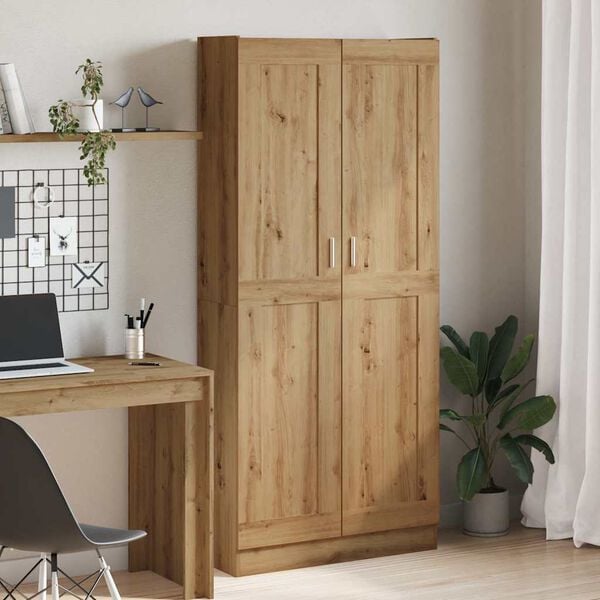 vidaXL Highboard artisan eik 82,5x30,5x185 cm konstruert tre
