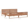 vidaXL Sengeramme heltre teak 200x200 cm