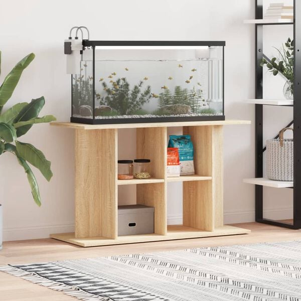 vidaXL Akvariestativ Sonoma eik 100x40x60 cm konstruert tre