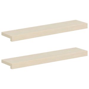 vidaXL Vinduplanker 2 stk. Hvit 70 x 15 x 2 cm Massivt Eiketre