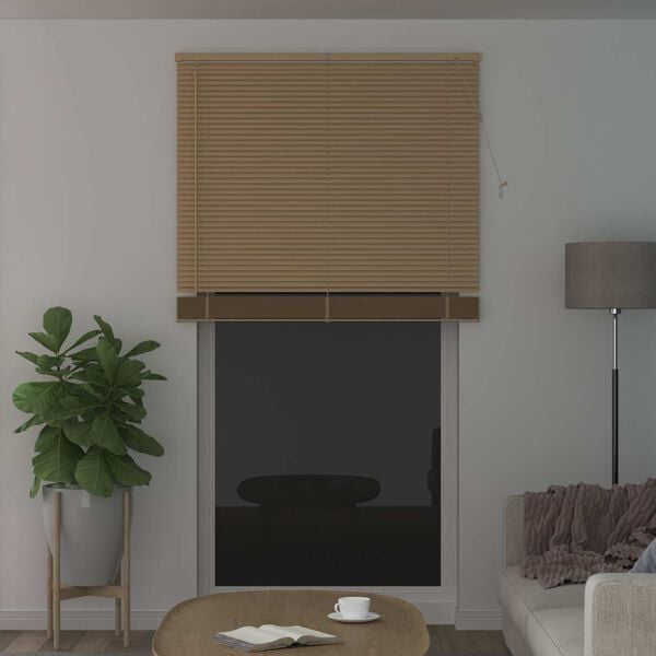 vidaXL Venetiansk persienne Lys Brun med M&oslash;nster 213 x 120 cm PVC