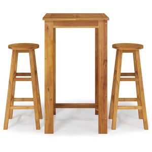 vidaXL Hagebarsett 3 deler heltre akasie