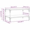 vidaXL Kaffebord Svart Eik 81 x 50 x 40 cm Konstruert tre