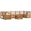 vidaXL Sofasett 8 pcs Naturlig Solid akasietre