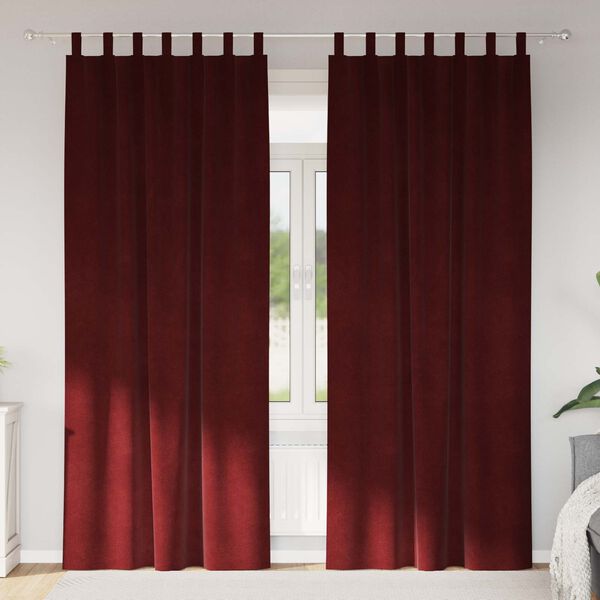 vidaXL Blendingsgardiner 2 pcs Vinr&oslash;d 140 x 225 cm Fl&oslash;yel