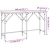 vidaXL Konsollbord gr&aring; sonoma 140x29x75 cm konstruert tre