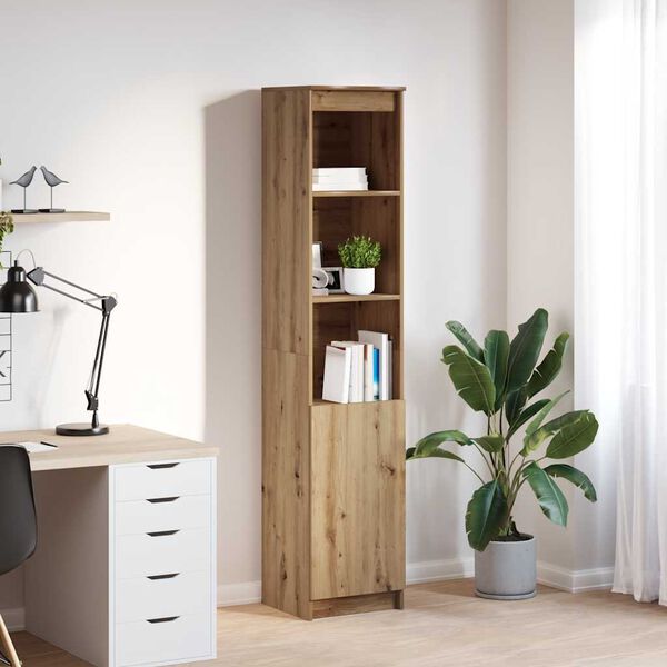 vidaXL Highboard artisan eik 37,5x35x180 cm konstruert tre