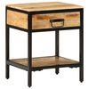 vidaXL Nattbord Brun 40 x 35 x 50 cm Solid mango tre og metall