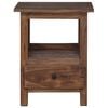 vidaXL Nattbord med skuff Brun 30 x 30 x 47 cm Massiv Reclaim Tre