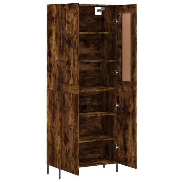 vidaXL Highboard r&oslash;kt eik 69,5x34x180 cm konstruert tre
