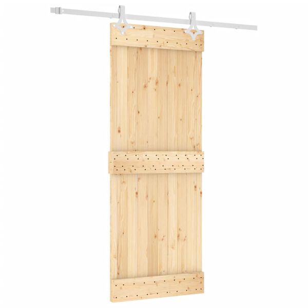 vidaXL Skyvedør med monteringstilbehør 80x210 cm heltre furu