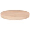 vidaXL Rund bordplate &Oslash;50x4 cm ubehandlet heltre eik