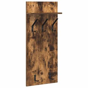 vidaXL Vegghengt kleshenger Veggmontert R&oslash;kt eik 40 x 10 x 90 cm