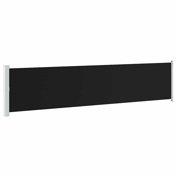 vidaXL Uttrekkbar sidemarkise 140x600 cm svart