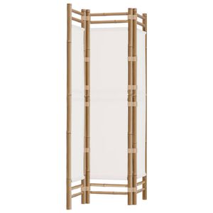 vidaXL Sammenleggbar romdeler 3 paneler 120 cm bambus og lerret