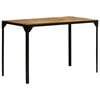 vidaXL Spisebord heltre mango og st&aring;l 120 cm