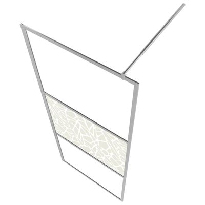 vidaXL Dusjvegg ESG-glass med steindesign 115x195 cm