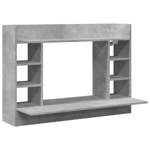 vidaXL Veggmontert skrivebord gr&aring; 105x48x75 cm konstruert tre