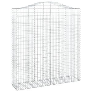 vidaXL Gabionkurv buet 200x50x220/240 cm galvanisert jern