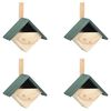 vidaXL Fuglehus 4 stk 24x16x30 cm gran