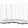 vidaXL Plantekasse med espalier hvit 120x120x121,5 cm PP