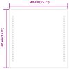 vidaXL Baderomsspeil med LED 40x40 cm
