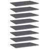vidaXL Hylleplater 8 stk h&oslash;yglans gr&aring; 60x40x1,5 cm konstruert tre