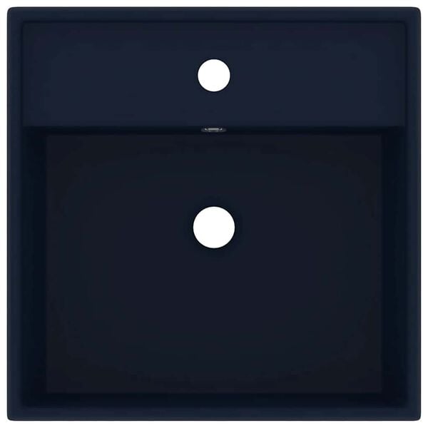 vidaXL Luksuri&oslash;s servant overl&oslash;p firkantet m&oslash;rkebl&aring; 41x41 cm keramisk