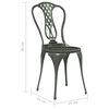 vidaXL Bistrosett 3 deler st&oslash;pt aluminium gr&oslash;nn