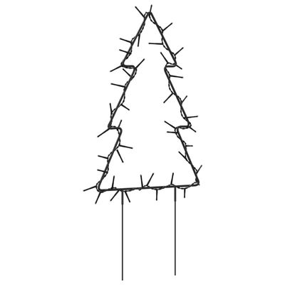 vidaXL Julelysdekorasjon med pigger 3 trær 50 LED 30 cm