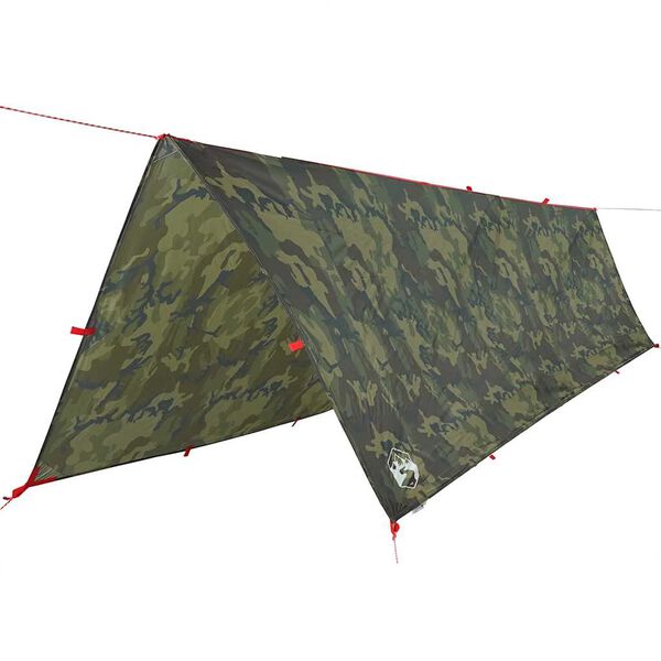 vidaXL Campingpresenning kamuflasje 506x306 cm vanntett