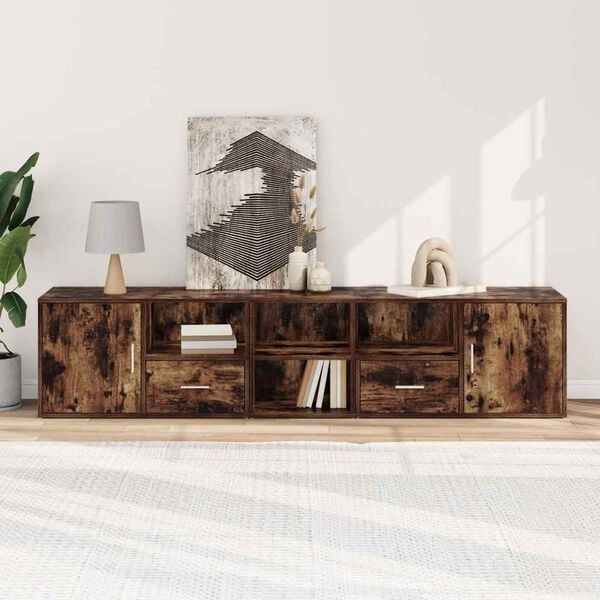 vidaXL Hj&oslash;rneskap sonoma eik 200x40x45 cm konstruert tre