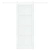 vidaXL Skyved&oslash;r ORKDAL Hvit 78 x 202 cm Massiv furu