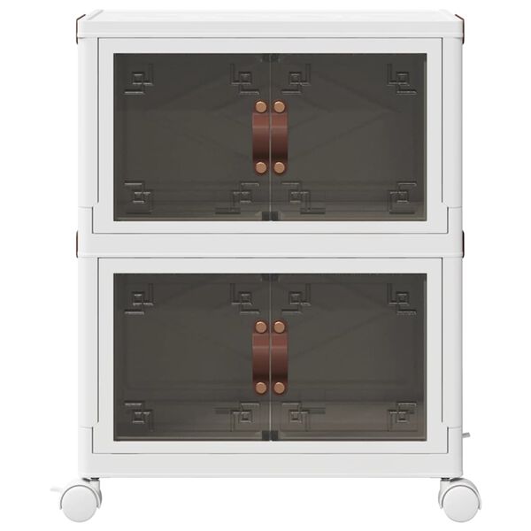 vidaXL Oppbevaringsboks stablebar med hjul 28 L 48,5x29,5x59,5 cm