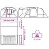 vidaXL Tunneltelt for camping 5 personer grønn vanntett