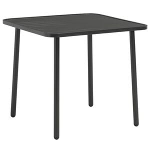 vidaXL Hagebord m&oslash;rkegr&aring; 80x80x72 cm st&aring;l