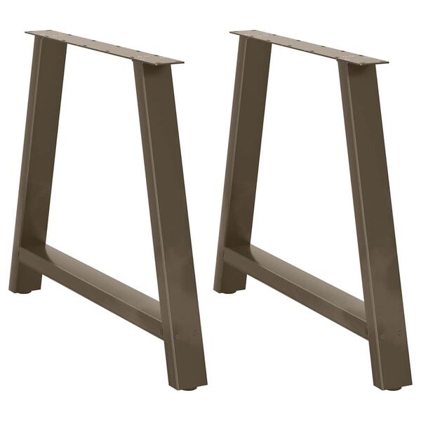 vidaXL Spisebordben A-formet 2 stk 100x(72-73) cm st&aring;l