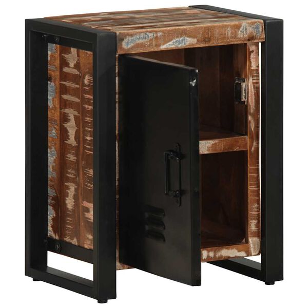 vidaXL Nattbord flerfarget 40x30x51 cm gjenvunnet heltre