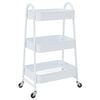 vidaXL Oppbevaringsvogn 3-lags hvit 42x41,5x77 cm akryl