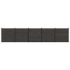 vidaXL Gjerdesett 5 stk. 872 x 186 cm WPC og Aluminium Svart