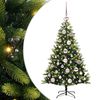 vidaXL Kunstig Hengt Julegran med 150 LED-lys Gr&oslash;nn 120 cm PVC og PE